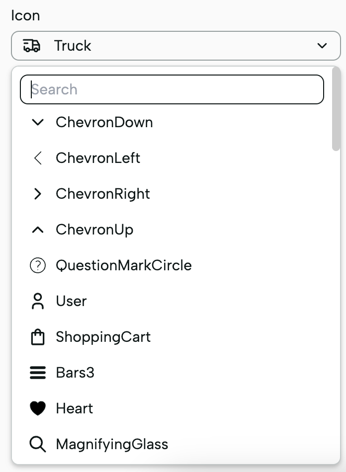 Example icon select